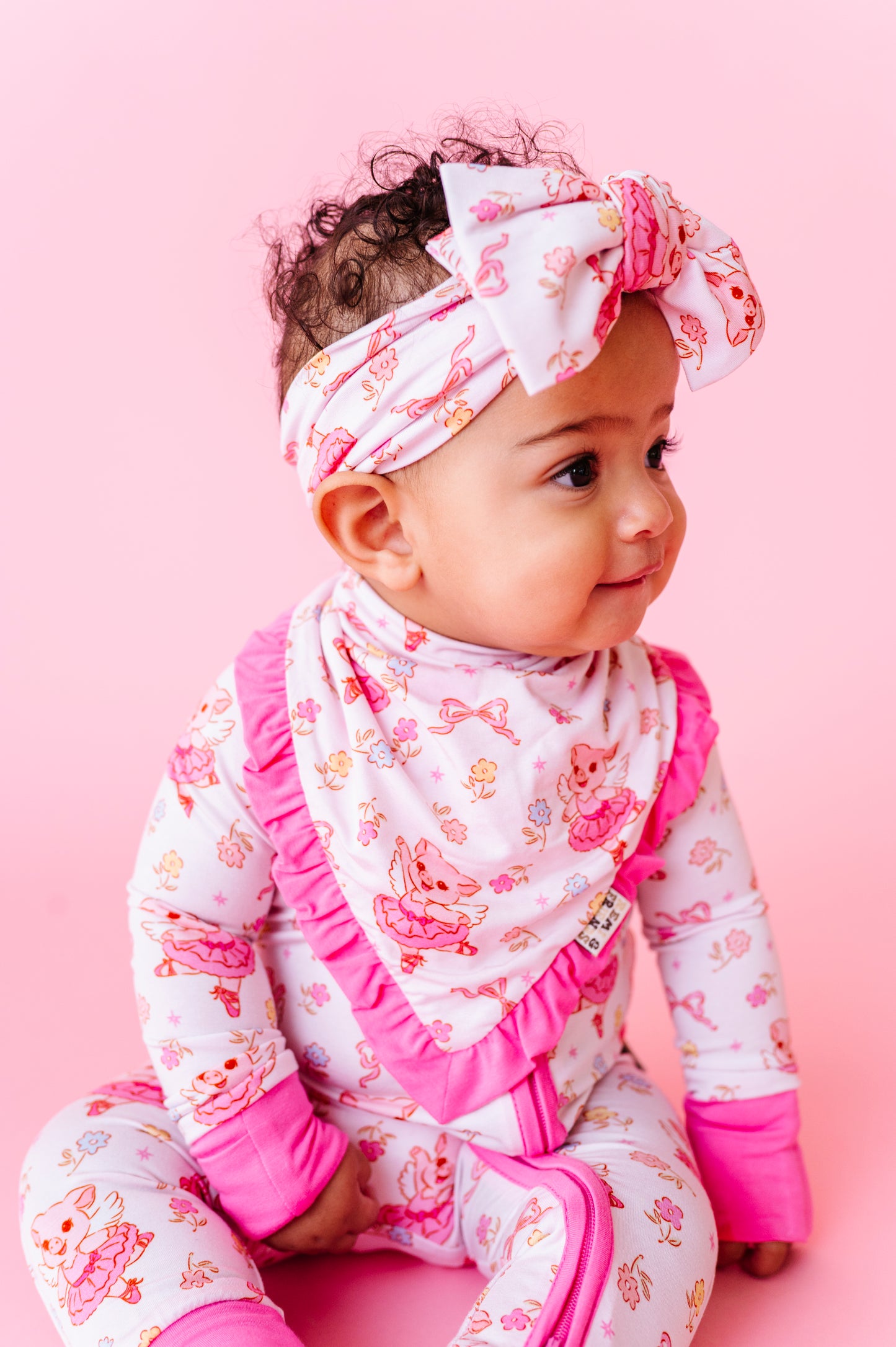 When Pigs Fly Ruffle Bib