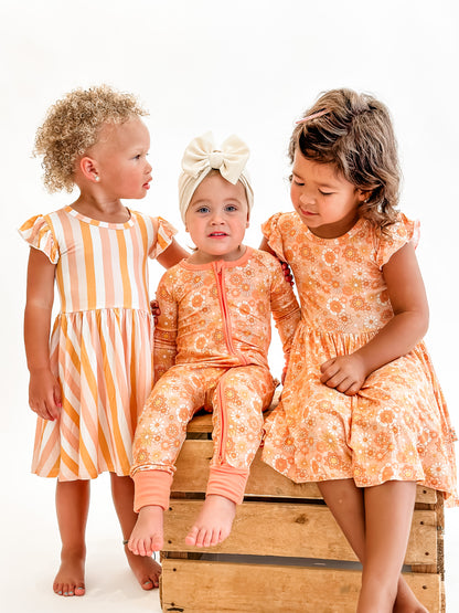 Tangerine Twirl Dress