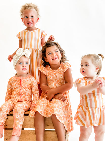 Tangerine Twirl Dress